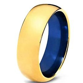 Złota Obrączka z Wolframu z Połyskiem