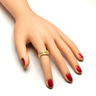 Srebrny Pierścionek Pokryty Złotem z Cyrkoniami