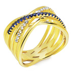 Szeroka Obrączka Srebrna Pokryta Złotem