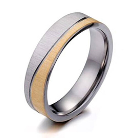 Dwukolorowa Obrączka ze Stali Szlachetnej