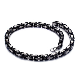 Czarny Łańcuch ze Stali Szlachetnej 50cm