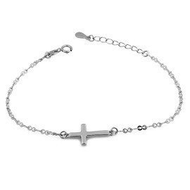 Srebrna Bransoletka z Krzyżykiem