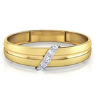 Złota Obrączka Ozdobiona Brylantami