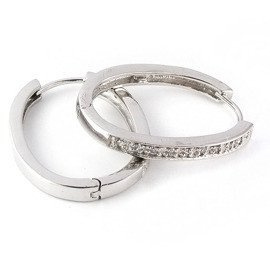 Kolczyki z Mosiądzu Owalne z Cyrkoniami