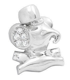 Srebrna Zawieszka Słonik z Cyrkoniami