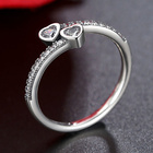 Srebrny Pierścionek Diamentowe Serduszka