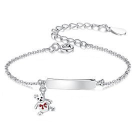 Bransoletka Srebrna z Misiem