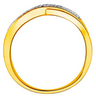 Złota Przeplatana Obrączka Wysadzana Brylantami 