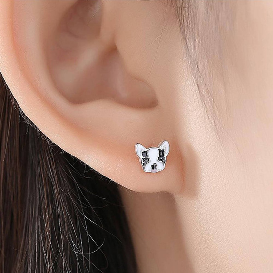 Srebrne Kolczyki Pieski