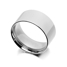 Szeroka Gładka Obrączka ze Stali Chirurgicznej