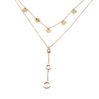 Złoty Naszyjnik z Kółkami Stal Szlachetna