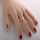 Pierścionek Złoty z Sercem i Brylantami