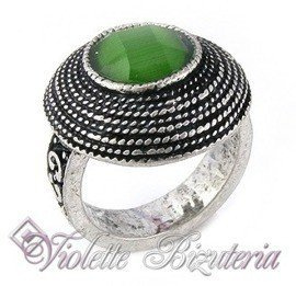 Posrebrzany pierścionekz kamieniem Nr.kat.2373