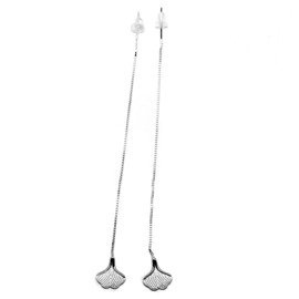 Srebrne Kolczyki na Łańcuszku