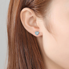 Srebrne Kolczyki Serduszka z Cyrkoniami