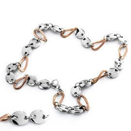 Damski Naszyjnik z Różowo Złotymi Zdobieniami