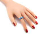 Srebrna Obrączka z Niebieskim Opalem