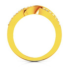 Pierścionek Zloty 375 Przeplatany Brylantami