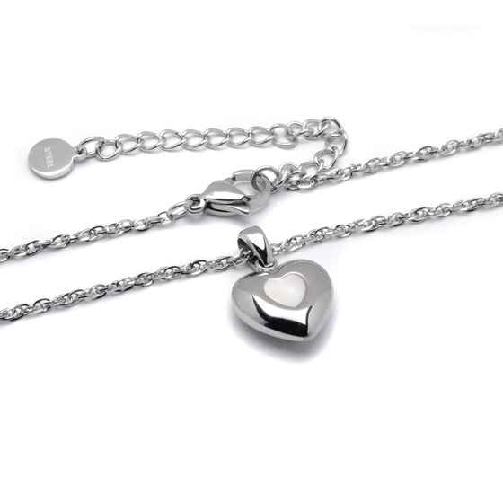 Naszyjnik Serce Stal Szlachetna