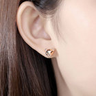 Srebrne Kolczyki Asymetryczne Pozłacane