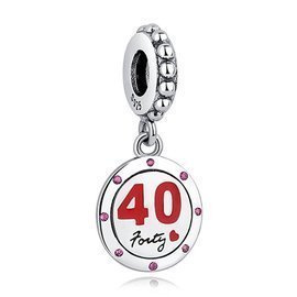 Srebrna Zawieszka Przywieszka 40 Urodziny