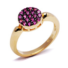 Srebrny Pierścionek Pokryty Złotem