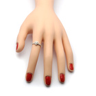 Pierścionek Srebrny Serce Wysadzane Cyrkoniami