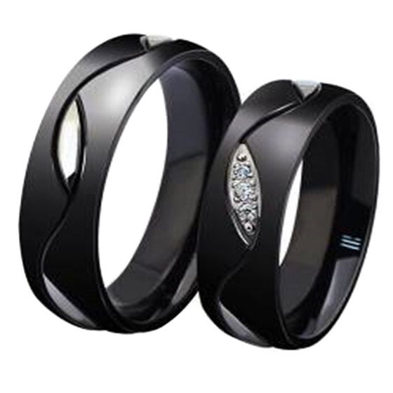 Czarna Obrączka ze Stali Szlachetnej