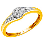 Złoty Pierścionek Zaręczynowy Wysadzany Brylantami