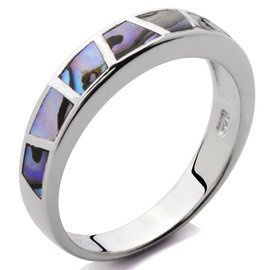 Srebrna Obrączka z Abalonem