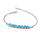 Srebrna Bransoletka z Niebieskim Opalem