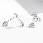 Srebrne Kolczyki Strzała Amora z Cyrkoniami