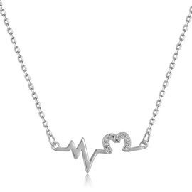 Srebrny Naszyjnik Wykres EKG