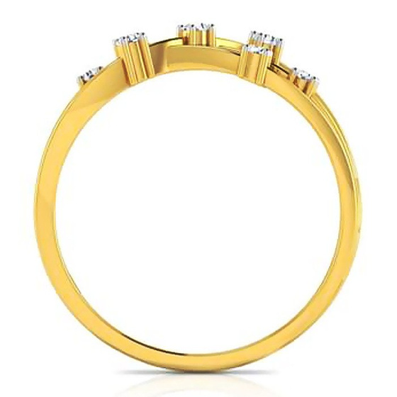 Złoty Pierścionek 585 Wysadzany Brylantami