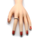 Srebrny Pierścionek Obrączka z Cyrkoniami