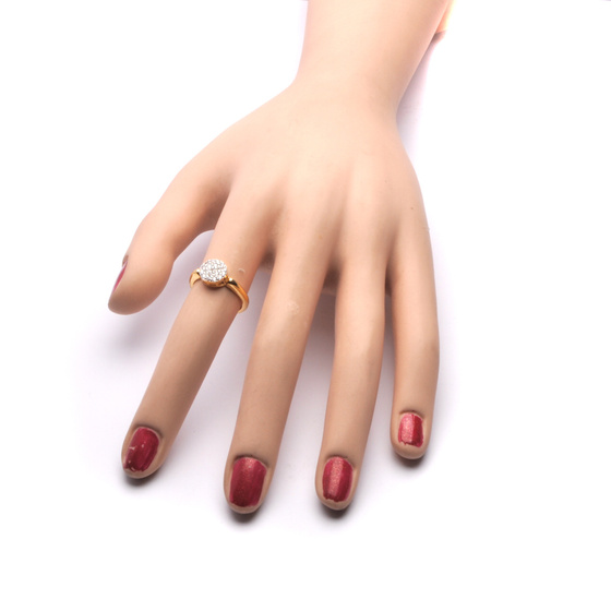 Srebrny Pierścionek Pokryty Złotem