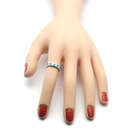 Obrączka Srebrna z Niebieskim Opalem