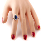 Srebrny Pierścionek z Szafirowym Kamieniem