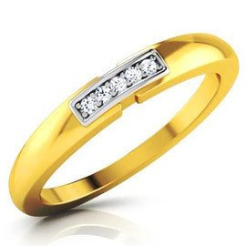 Złoty Pierścionek Obrączka z Brylantami