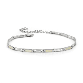 Srebrna Bransoletka z Białym Opalem