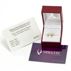 Złote Przeplatane Kolczyki z Brylantami 0.02ct