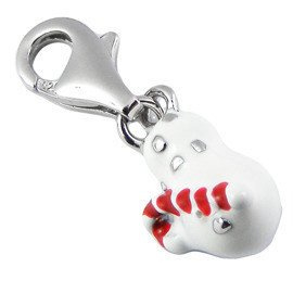Przywieszka Srebrna Charms Biały Bałwanek