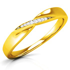 Złota Obrączka 585 Wysadzana Brylantami