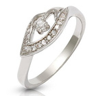 Srebrny Pierścionek w Kształcie Liścia