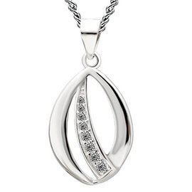 Srebrna Zawieszka Wysadzany Cyrkoniami