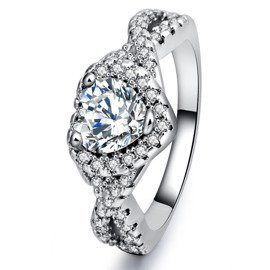 Pierścionek Srebrny Serduszko z Cyrkoniami