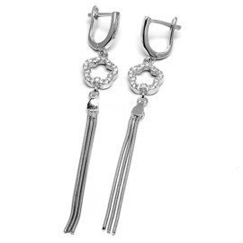 Kolczyki Srebrne z Łańcuszkami