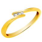 Złoty Pierścionek Zaręczynowy z Brylantami