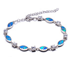 Srebrna Bransoletka z Cyrkoniami i Opalem