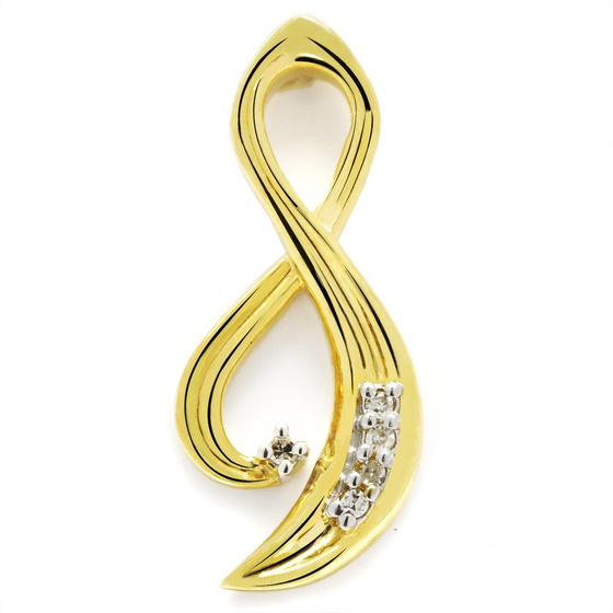 Złoty Wisiorek Wysadzany Brylanatami